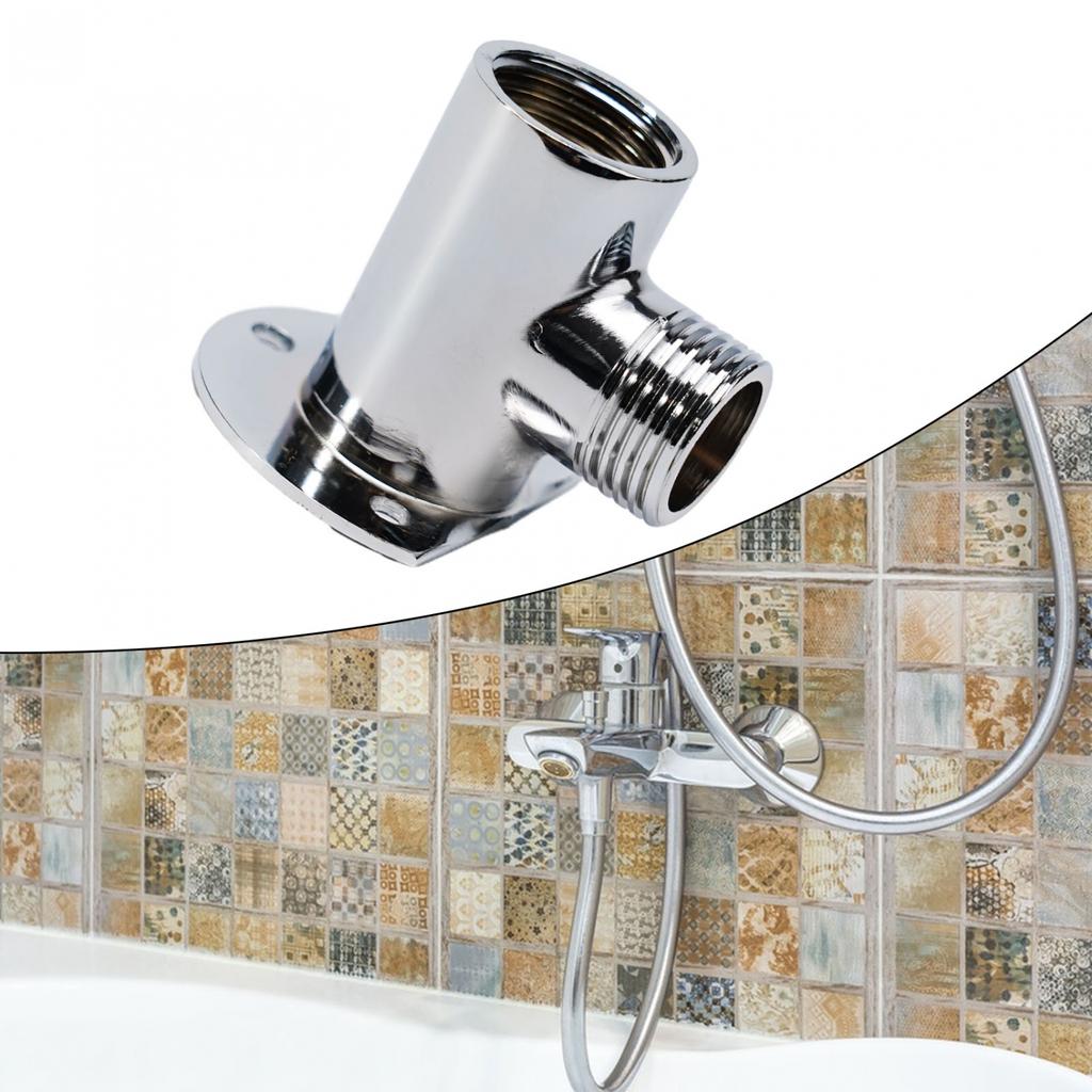 30cm Stainless Steel Shower A-rm & 5.5x6.5cm Bottom Hose Wall Mounted Accessory