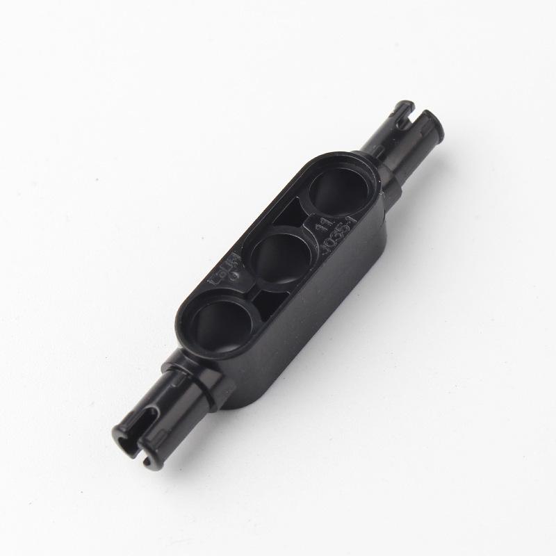 Small Particle Building Block High-tech Parts Thick Holes Beam Double Head With Pins Compatible Featuring Lego Brick