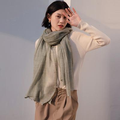Thin Wool Scarf Women's Autumn and Winter New Solid Color Scarf Fashion Warm Decorative Shawl Scarf