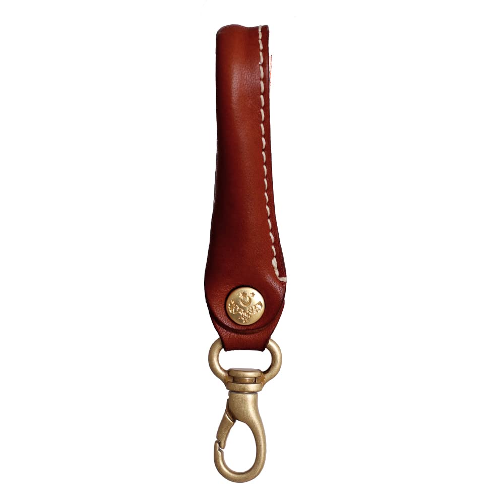 [HUKURO] Leather Strap, Shoulder Strap, I-shaped Keychain, Men s & Women s, Brown