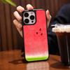 Summer Red Watermelon Is Suitable for IPhone17promax Mobile Phone Case 15 Matte PC16 Creative 13 Personality 14 Large Holes