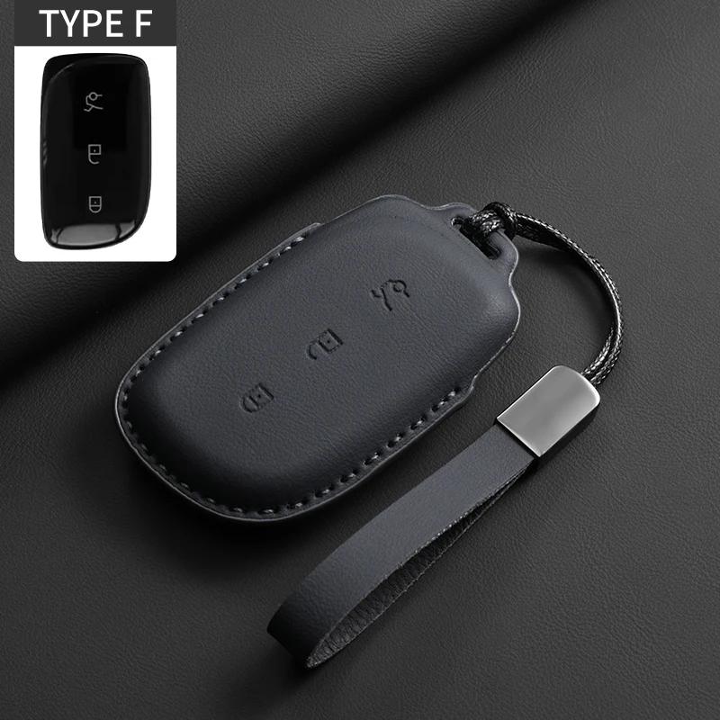

Leather Car Key Case Cover For Lynk & Co Z20 Z10 900 Pro Ultra Max Original Car Color Remote Key Bag Case Protector Keychain
