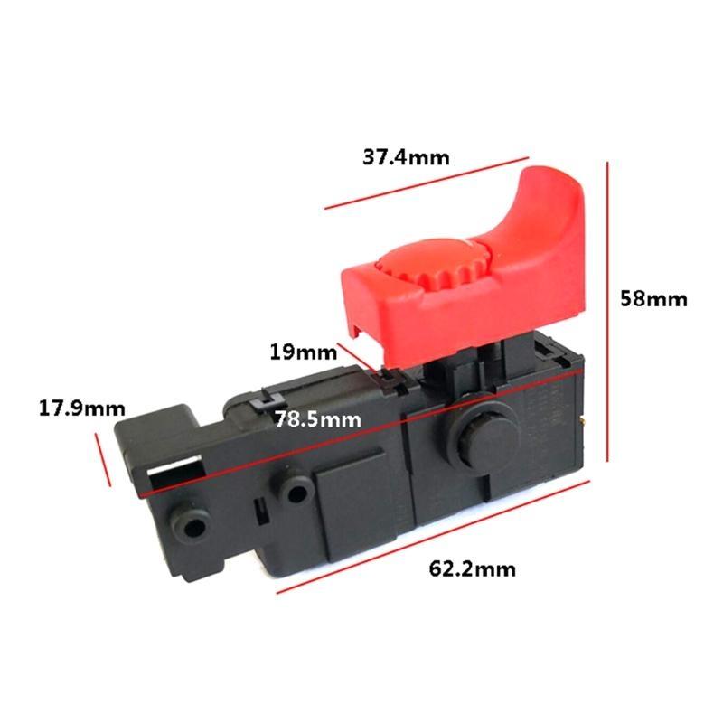 652F Adjustable Electric Drill Switchfor Gsb13 RE Power Tool Accessoires Red and Black Color Portable Durable