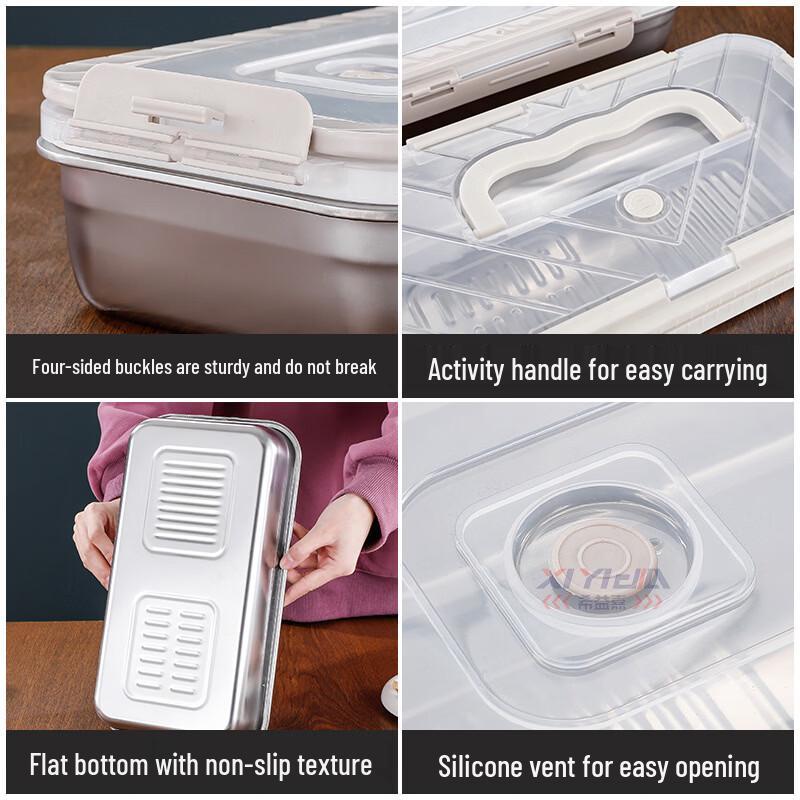 ZISIZ 316L Stainless Steel Lunch Box with Handle