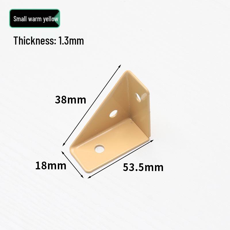 Black Powder-Coated Three-Sided Angle Iron Bracket for Kitchen Cabinet Reinforcement and Support