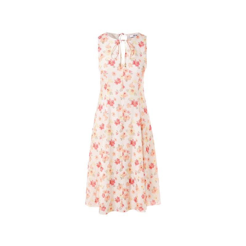 Langzi Lyocell-Linen Floral A-Line Maxi Dress XL