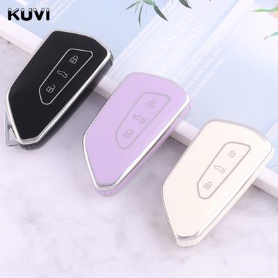 Fashion Tpu Car Remote Key Case Cover Shell Fob For Vw Volkswagen Golf 8 Skoda Octavia A8 Seat Leon Mk4 Accessories