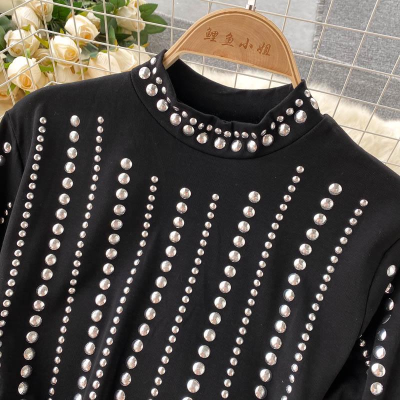 Корейская мода с длинным рукавом и воротником-стойкой — фото 7