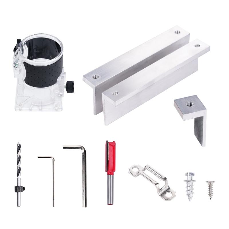 2 in 1 Slotting Assistant Positioner Limiter Set Accuracy Marking Adjustable Fence Limiter for Cabinet Assembly