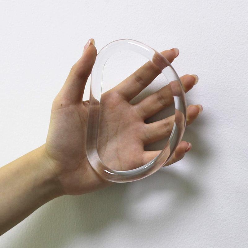 WTEMPO Transparent D-Shaped Handles Replacement for Handmade Handbags Purses Handles DIY Bags Crafts Gifts Making Supplies Handles for Your Families