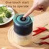 Electric Garlic Chopper Mini Rechargeable Cordless Veggie Chopper with 6 Blades Portable Electric Garlic Mincer for Kitchen Gadget
