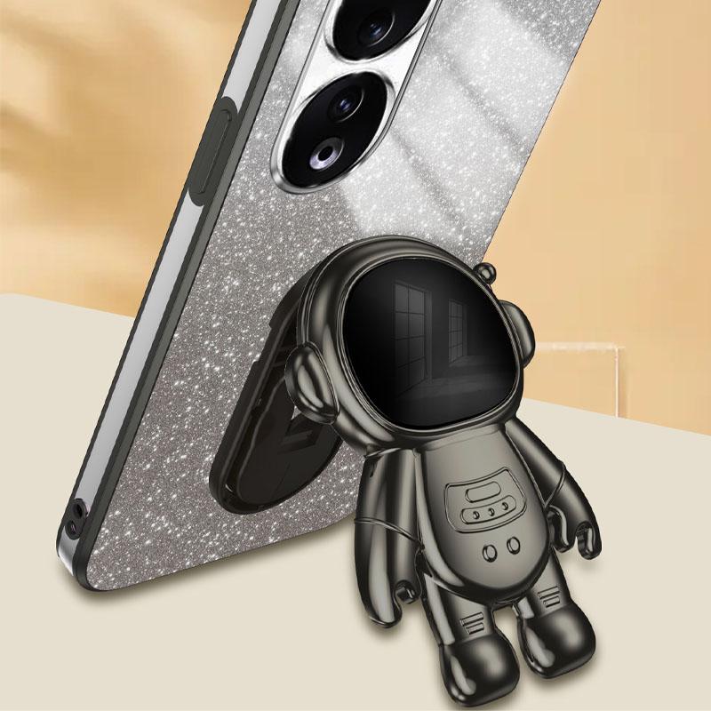 For Honor 90 Phone Shell PC+TPU Anti-scratch Phone Case with Astronaut Kickstand