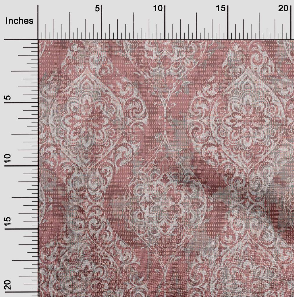 oneOone Cotton Poplin Dusty Pink Fabric Asian Diy Clothing Quilting Fabric Print Fabric By Yard 42 Inch