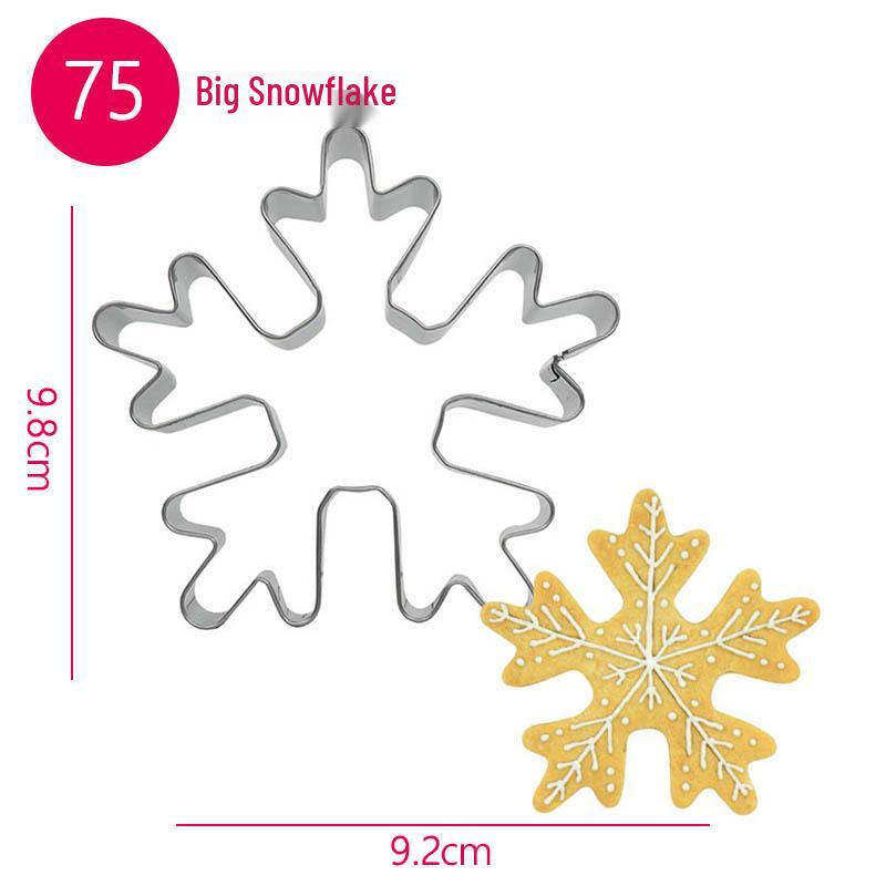 Christmas Snowflake Cookie Cutter Frosting Biscuit Mold - Ice and Snow Design for Holiday Baking