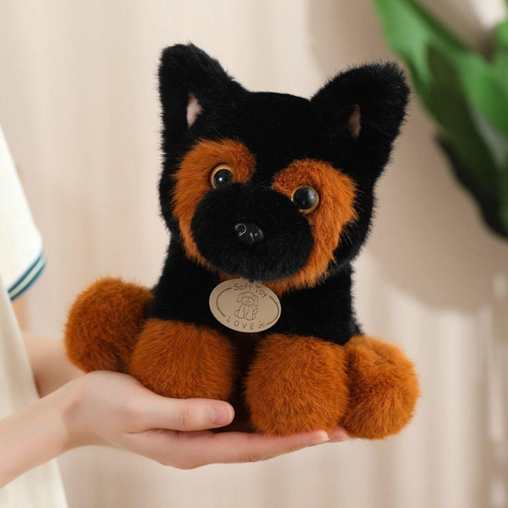 Wolfdog Sitting Dog Plush Toy Schnauzer Baby Dog Pillow Doll Toys Huksy Plush Doll  Kids Gift