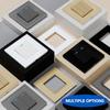 European Standard 16A Wall Socket, Model 157, with Tempered Glass Panel, 250V, Double Socket for Round Box Installation