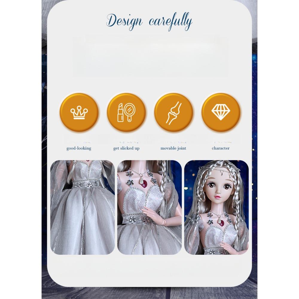 80Cm Large Dress-up Doll Princess Playing House Girl Toy Holiday Birthday Gift Set Gift Box