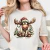 Funny Winter Moose Shirt and Kids Tshirt, Comfort Colors Holiday Reindeer Graphic Outfit