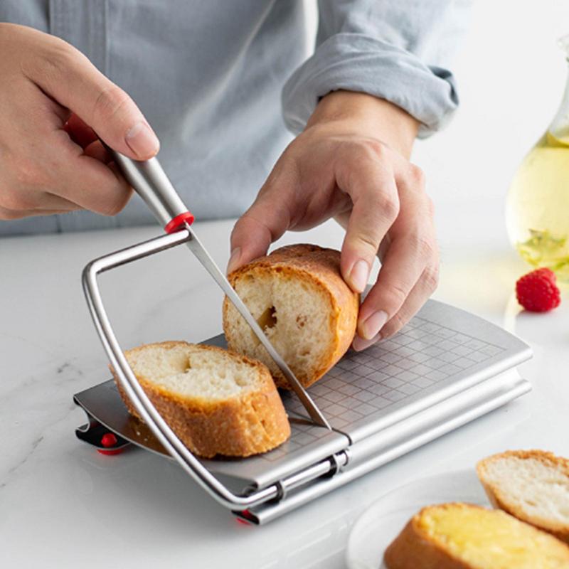 Stainless Steel Cheese Slicer With Suction Base Cheese Sausage Ham Slicer Butter Cutting And Divider