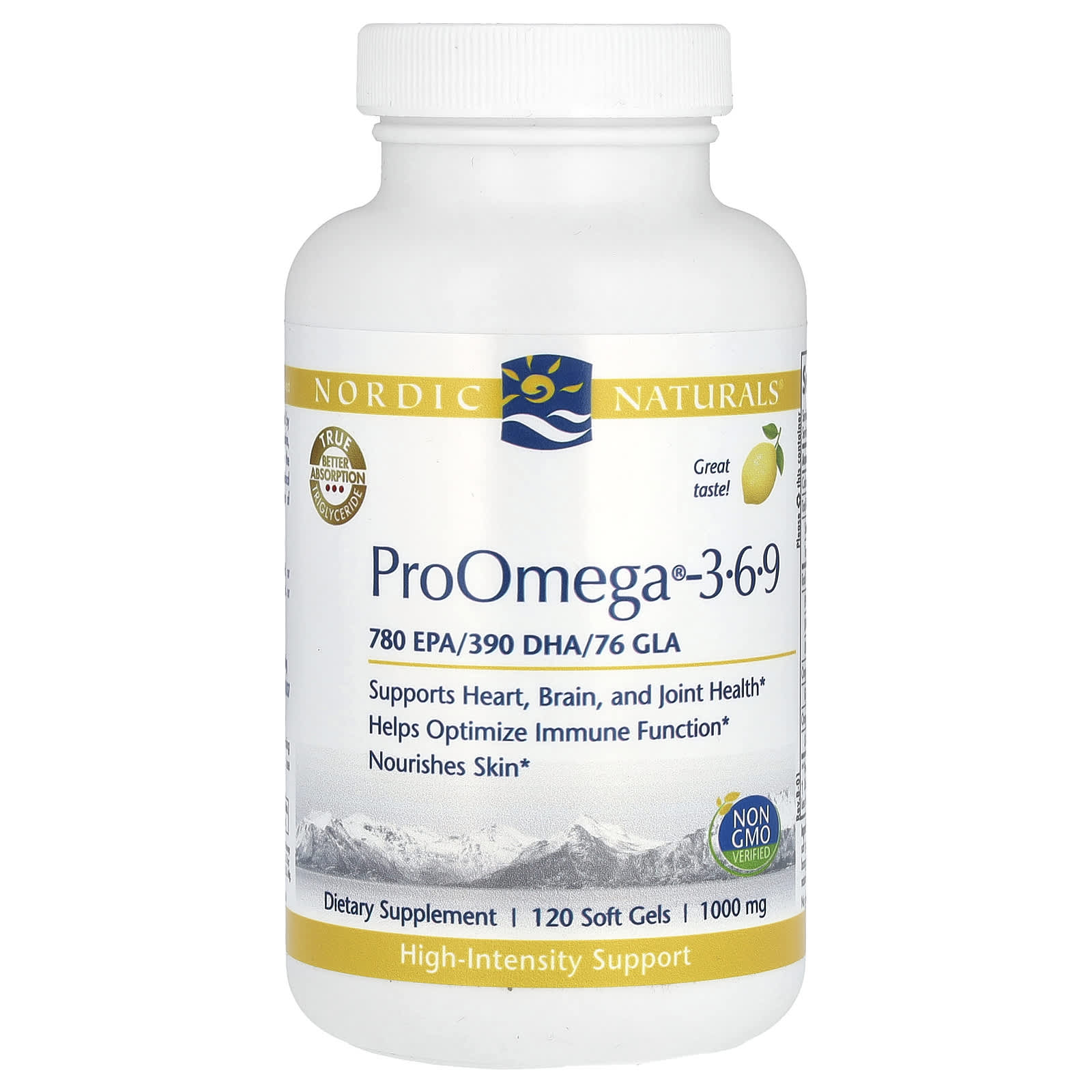 

Pro Omega 3-6-9, Lemon, 120 Softgels