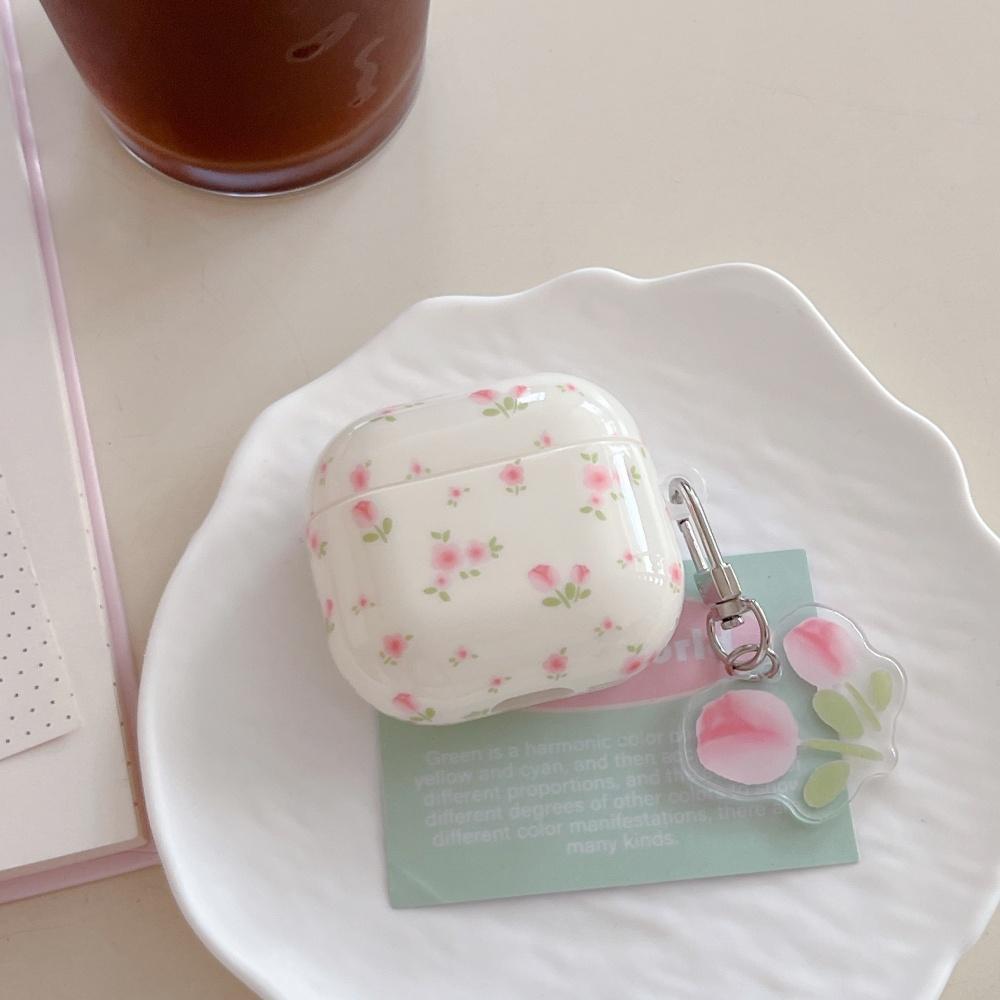 Early Spring Pink Flower Is Suitable for Airpodspro3rd Generation Bluetooth Protective Case 2nd Generation Apple 4th Generation Earphone Case