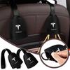 Leather Car Seat Back Hooks Hanging Bag Rack Interior Accessories for Decals TM3 TMX Decal Model 3 X Y Hub Caps Car Goods