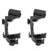 Drum Microphone Clips Adjustable Plastic Shockproof Drum Mic Holder Practical Rim Mount Clamp Holder (1 Pair, Black) cy