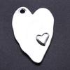 6pcs/Lot Classic Stainless Steel Heart Charms For Jewelry Making Bracelets Earring Necklace Pendant Love Material Girl Breloques