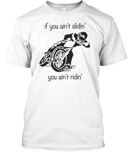 Flat Track SLIDIN  Tee 100% Cotton T-shirt Mens Tees Top Made in the USA T-Shirt Tee Top Unisex S