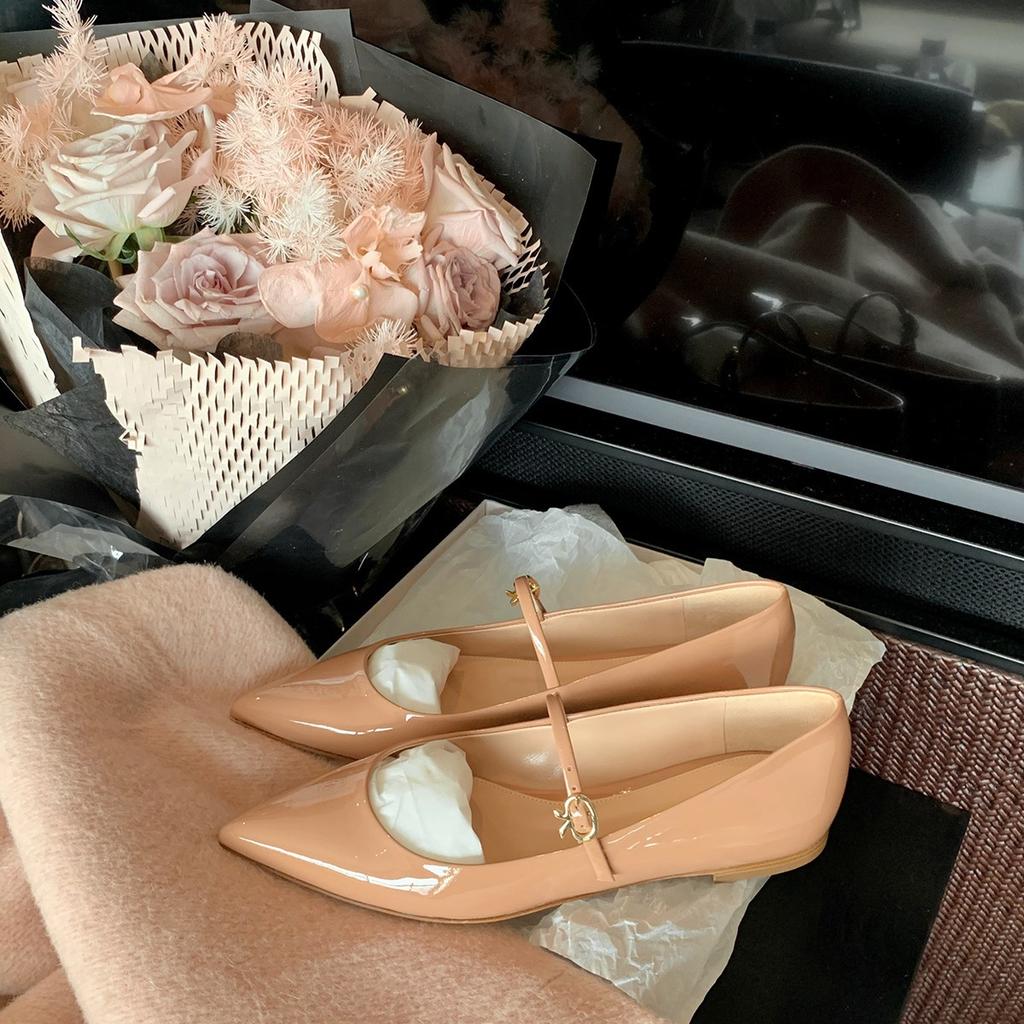 Fashion Flat Shoes for Women Spring and Autumn 2025 New Pointed Toe Shallow Mouth Plus Size Women's Shoes 42 43 Ladies