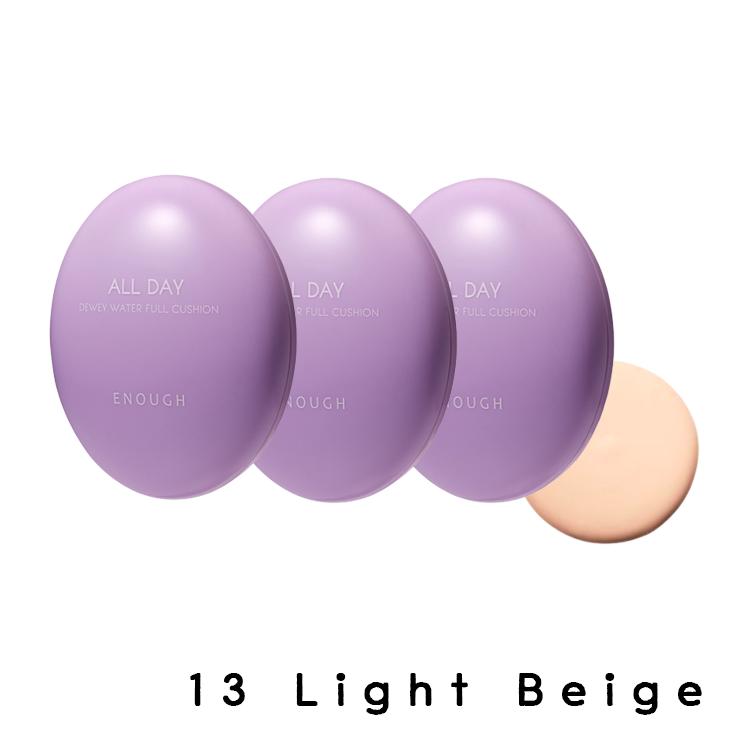 

Достатньо зволожуючий кушон на весь день Enough All Day Dewy Water Full Cushion SPF50 PA++++ 12г + Запасний блок 12г (6 Варіанти) #No. 13 x 3pcs