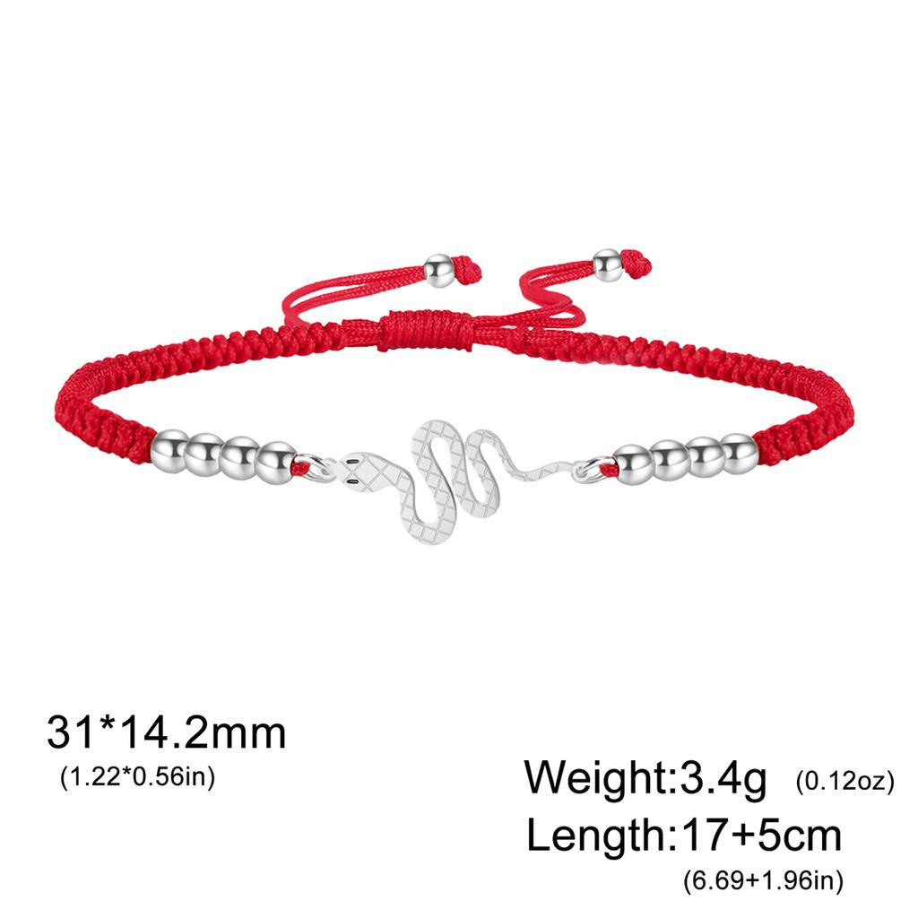 Snake Bracelet for Women Men Stainless Steel Rope Chain Fashion Animal Shape Bracelet Adjustable Jewelry Party Gift
