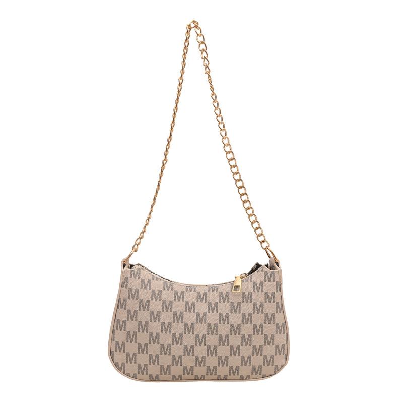 Müheloser Retro-Chic Stil Halbmond-Tasche, Goldene Kettenriemen, Vielseitig Konvertierbare Umhängetasche/Handtasche für Frauen Tägliche Nutzung