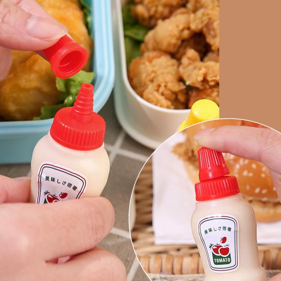 Yousheng 2Pcs Sauce Bottle Good Sealing Anti-leak Dining Room Kitchen Mini Salad Dressing Dispenser Bottle Daily Use
