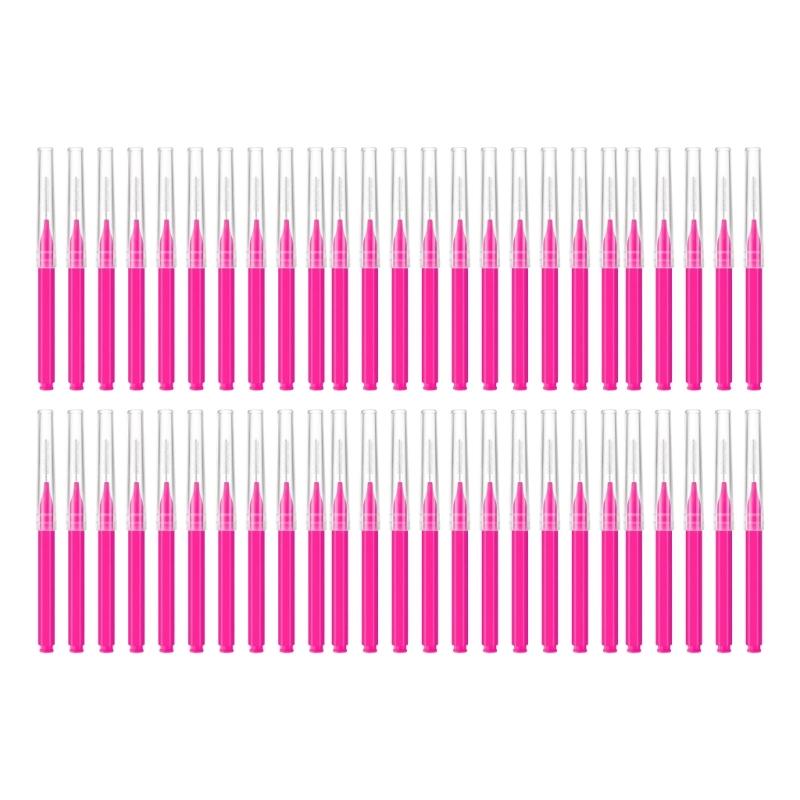 

50Pcs Micros Eyebrow Brush with Caps Brow Lamination Brush Spoolie for Brow Eyelash Brush Lash Filler Eyebrow Lift Tool