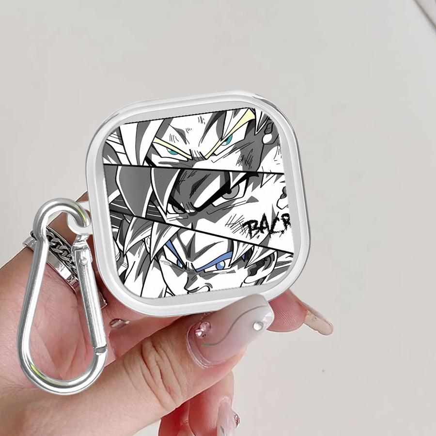 Case For Samsung Galaxy Buds 4Pro 2Pro 4 Pro Live 2 3 FE 3Pro Clear Earphone Cases Cover With Hook Anime Dragons B-alls