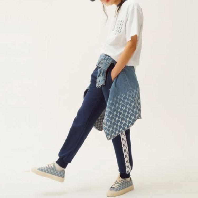 New MLB Knitted Sports Pants Unisex Navy Blue 31TPM2111-50N