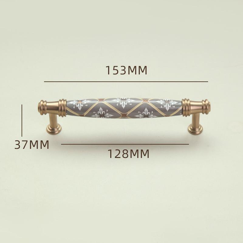 Luxurious Shoe Cabinet Handles with Retro Ceramic Design