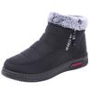 Winter new medium and low-top cotton boots women's side double zipper snow boots velvet warm mother boots