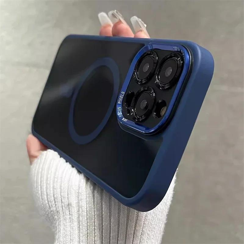 Acrylic Clear Magnetic For Magsafe Wireless Charge Case For iPhone 16 15 14 Plus 13 12 Pro Max Hybrid Shockproof Hard Back Cover