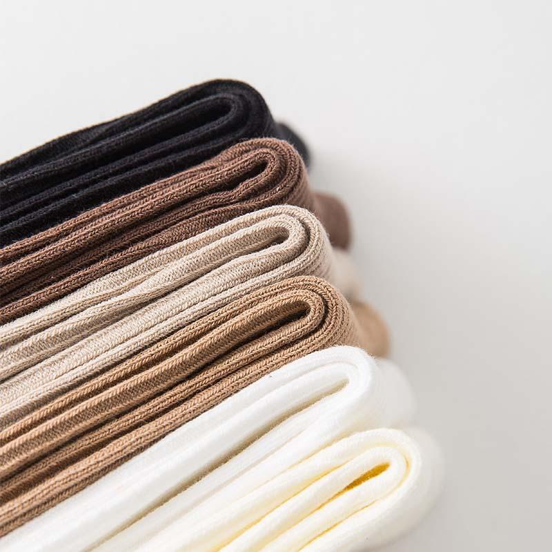 2 Pairs Of New Japanese Socks Set Solid Color Women's Casual Cotton Socks Autumn Simple Women's Medium Length Socks