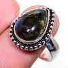 Labradorit Edelstein Handgefertigter 925 Sterling Silber Schmuck Ring Größe 8,5