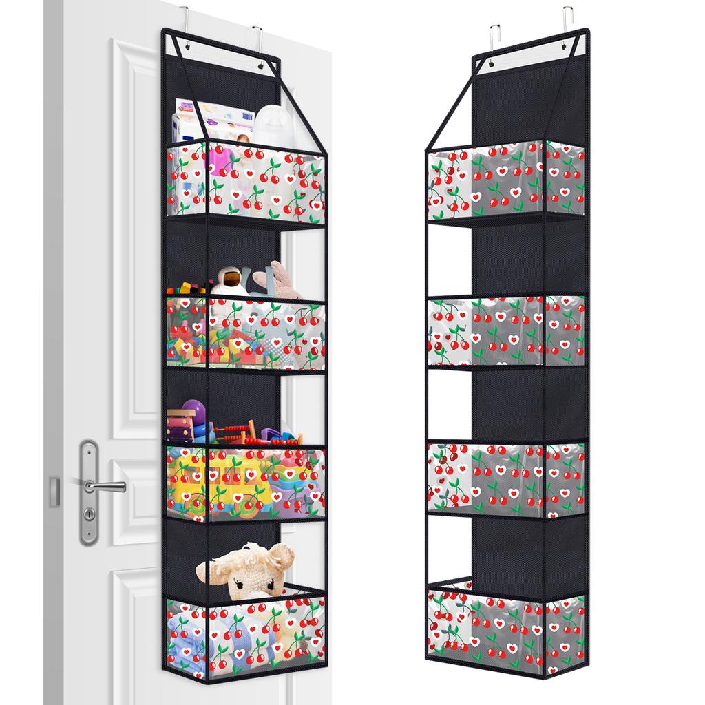 1pc 4/6 couches sur la porte organisateur suspendu cosmétiques tenture murale rangement organisateur pour pépinière salle de bain placard chambre
