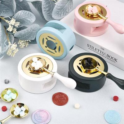 Wax Seal Stamp Set Lacquer Furnace Solid Wood Stove Fire Paint Seal Supplies Wax Spoon Sealing Wax Melting Pot Craft Supplies