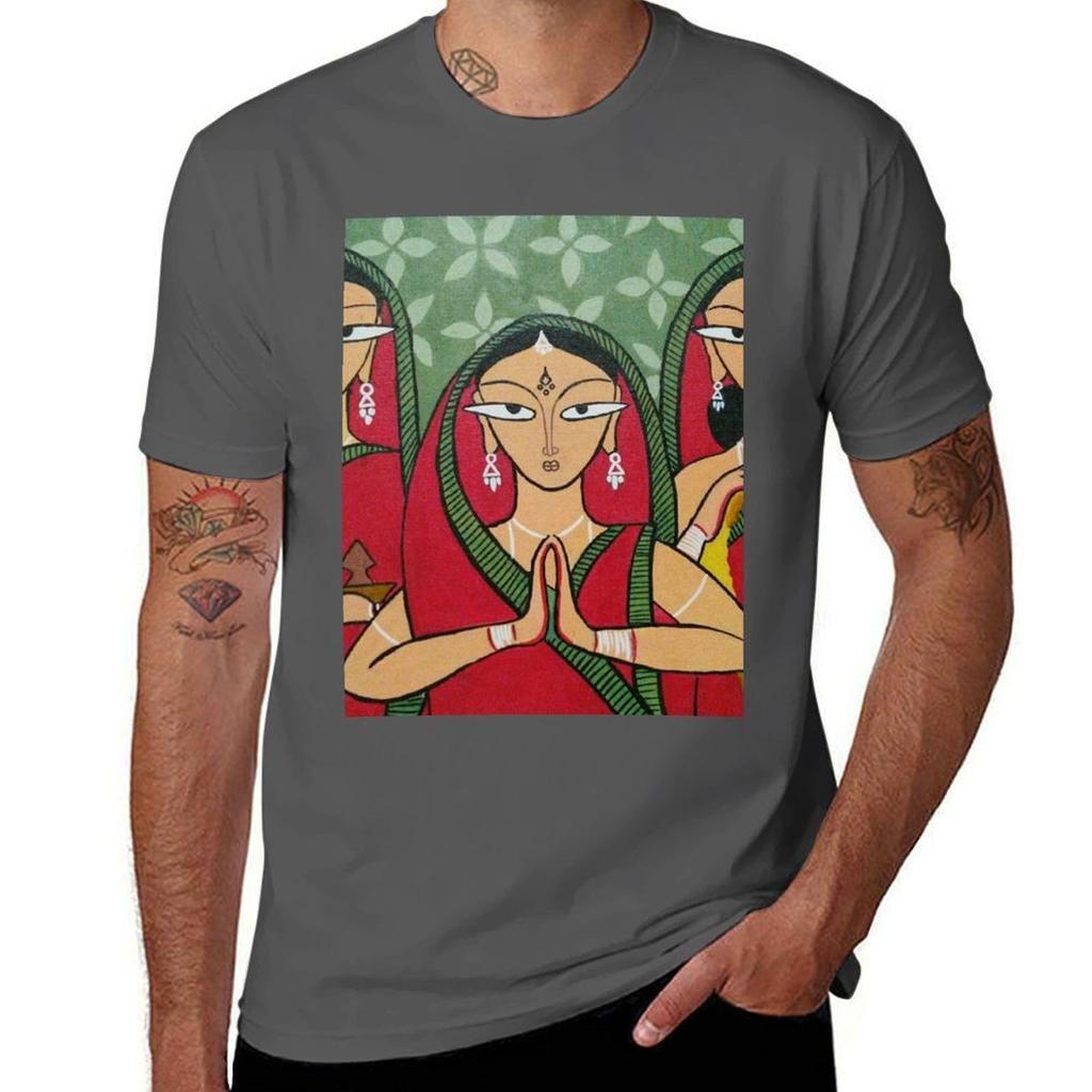 Jamini Roy Famous Painting TShirt Athletic Quick Dry TShirt for Men