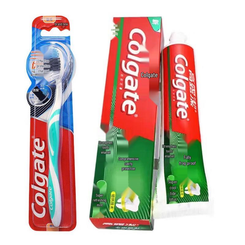 Colgate Triple Action Soft Toothbrush & Mint Toothpaste Set