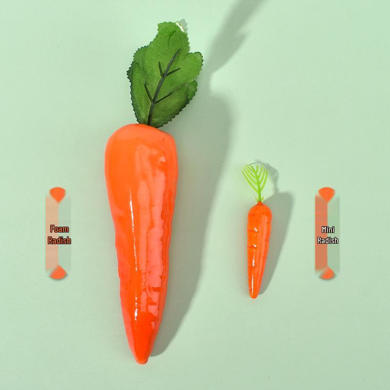 Plastik Rettich und Karotte Künstliches Gemüse Ausstellungsmodell für Bildung und Dekoration