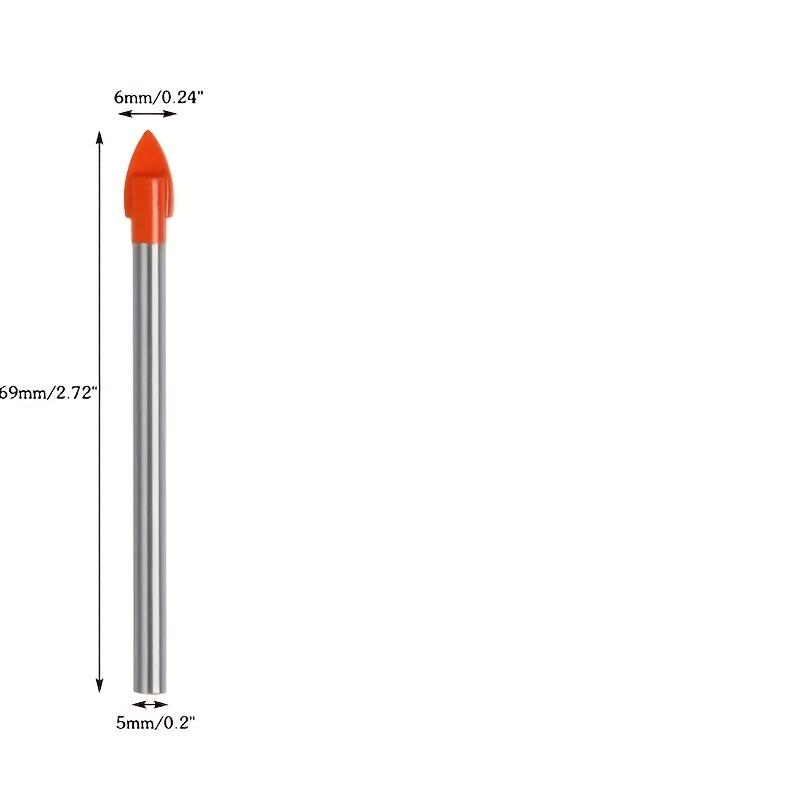 Set profesional de 10 burghie, carbură de tungsten 6mm, potrivit pentru sticlă și faianță, porțelan, marmură, aluminiu, oglinzi, lemn