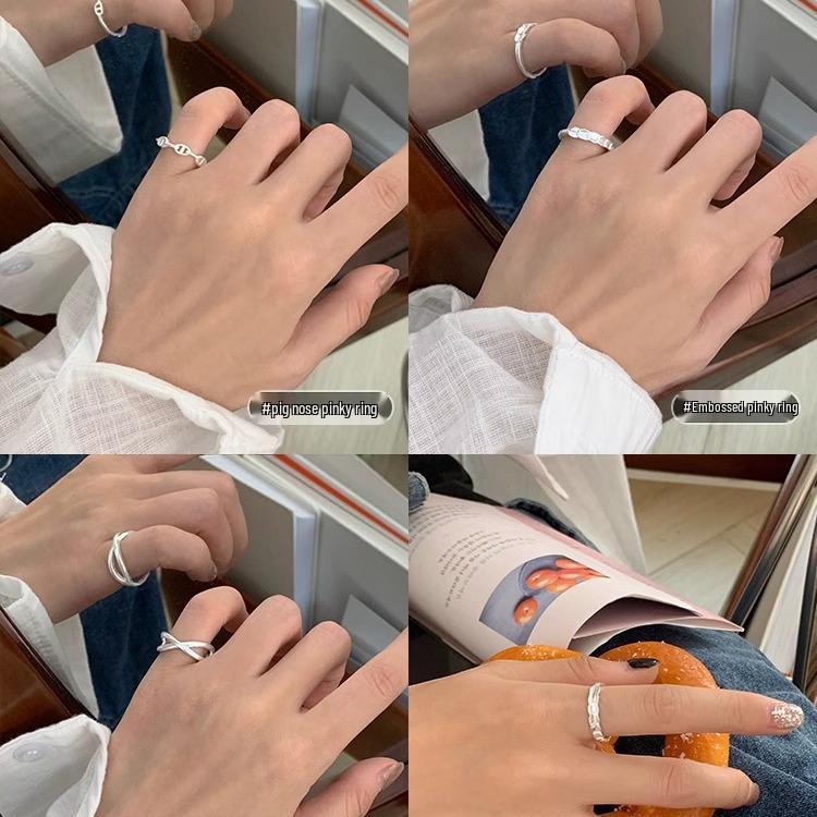 Women's Vintage Style Adjustable Pinky Ring Collection - High-End, Stackable, Cold Style Jewelry