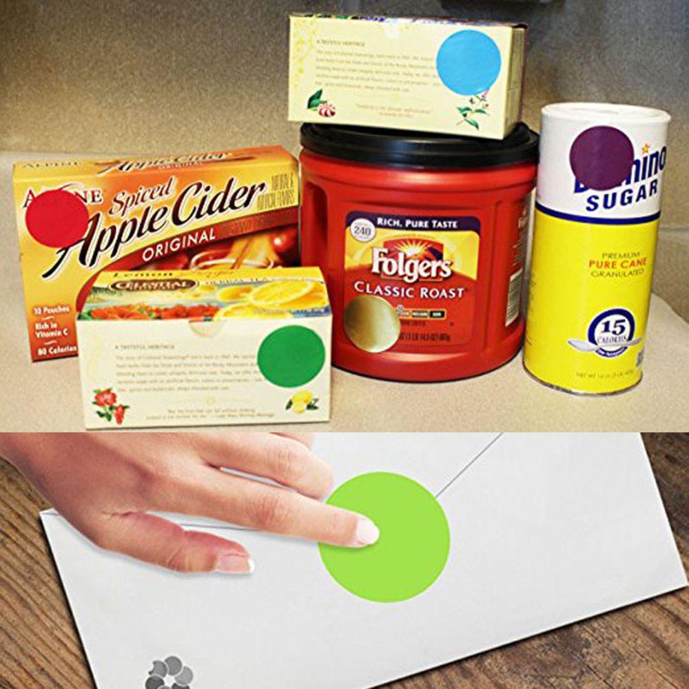 Easy To Paste Children's Odorless Non-toxic 500PCS Multicolor Label Sticker Mark Paper Roll